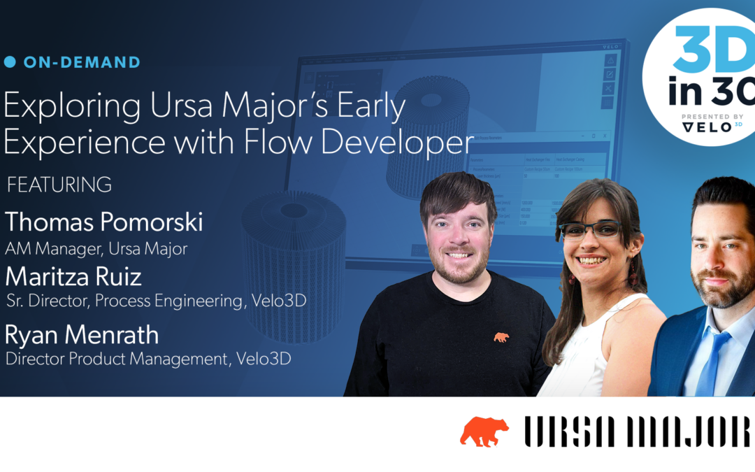 3Din30 Recap: Exploring Ursa Major‘s Early Experience with Flow Developer